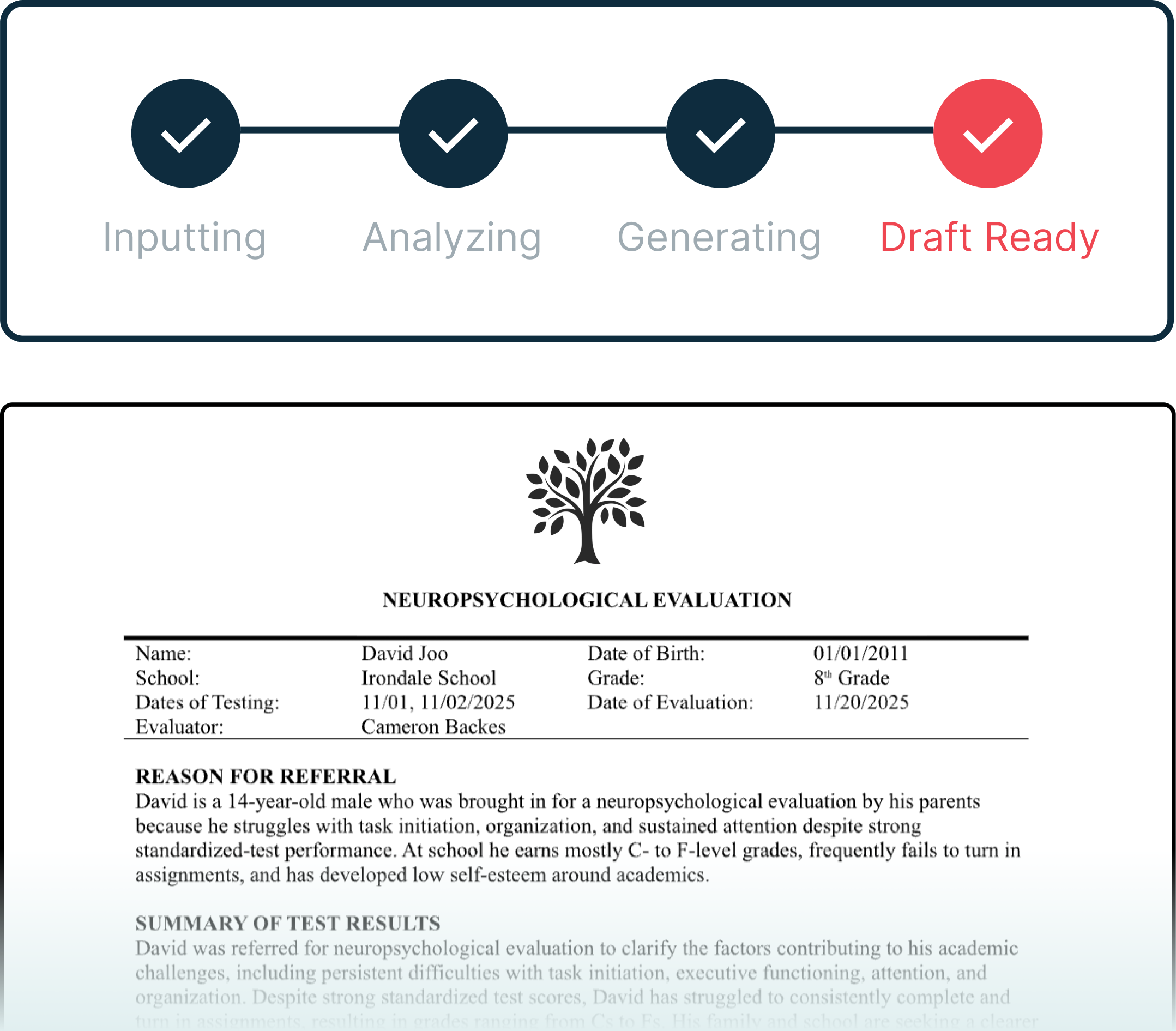 Cut Report Writing Time in Half | Neuropsychology AI